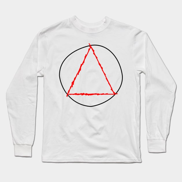 Red Triangle Long Sleeve T-Shirt by yayor